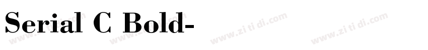 Serial C Bold字体转换